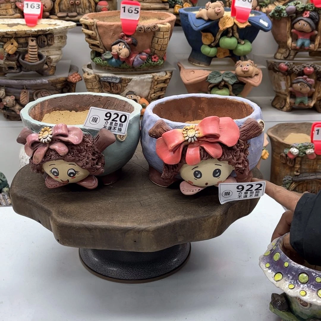 红陶喵***花盆92022瑕疵小鱼
