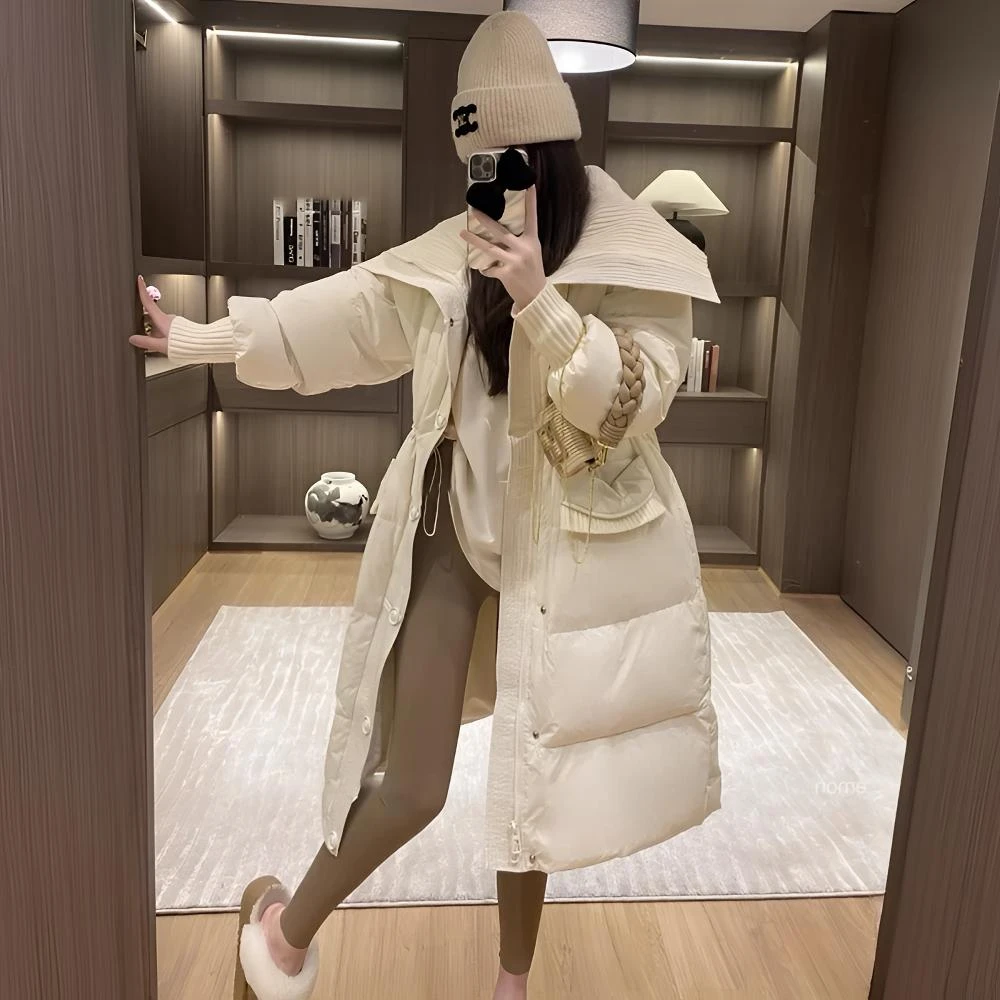 【汪汪宠粉】羽绒服针织领长款外套加厚款【请在直播间下单】