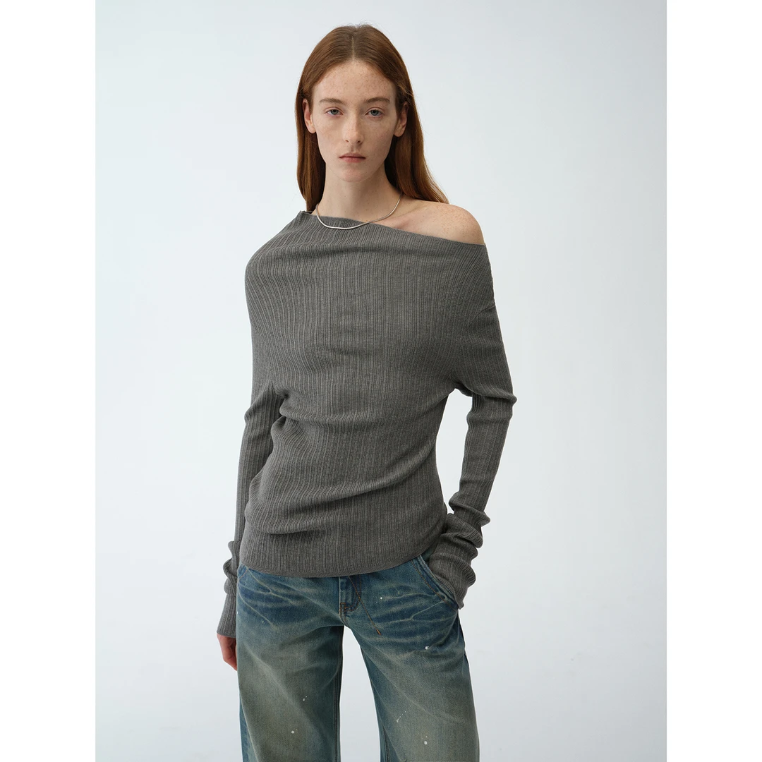 付智恩纯粹月光  氛围感时尚感高级感针织上衣-2