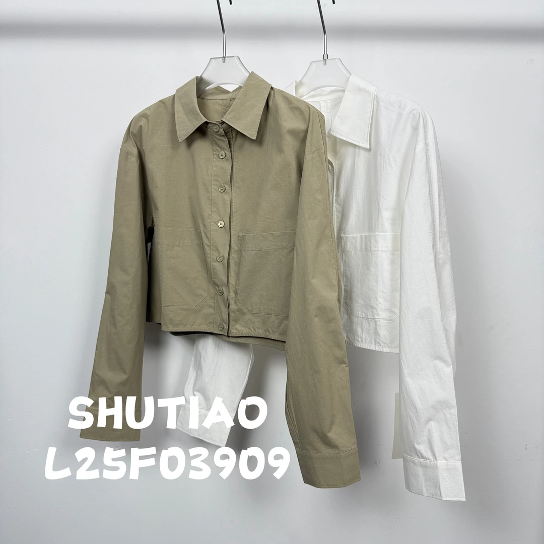 【SHUTIAO】2025夏季：新款小众设计款衬衫L25F03909