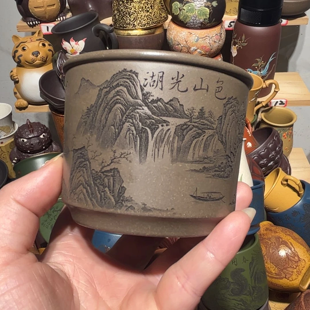 紫砂茶杯宜兴紫砂主人杯