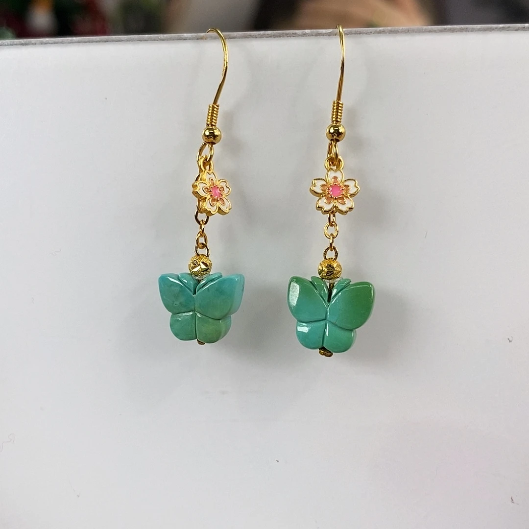 绿松石银S925镀金镶嵌珠宝奇石