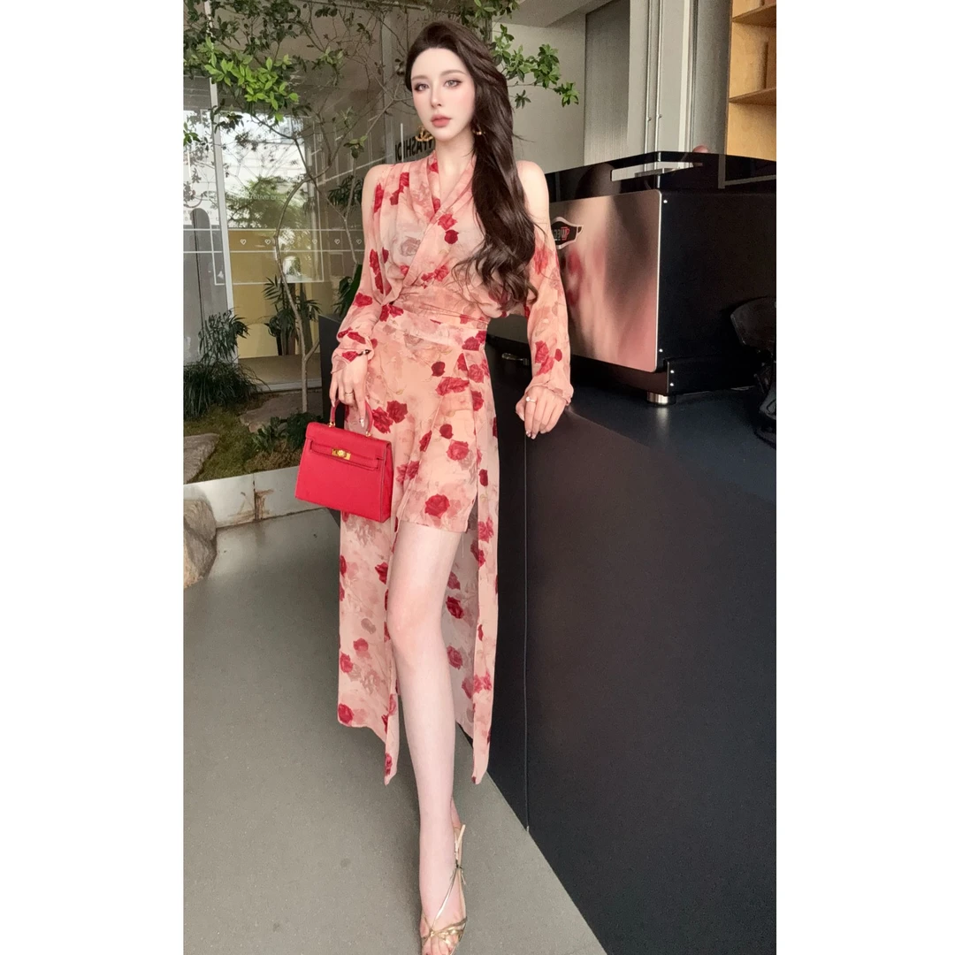 【54】SS姗姗 轻奢法式气质时尚女新款气质长裙套装50575066--583