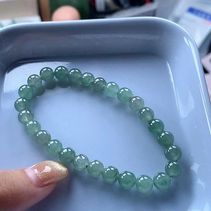 翡翠未镶嵌手链翡翠圆珠7.0