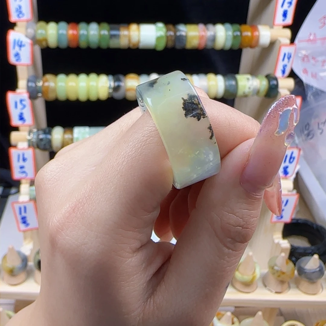 蛇纹石玉内径18.7合金有****子