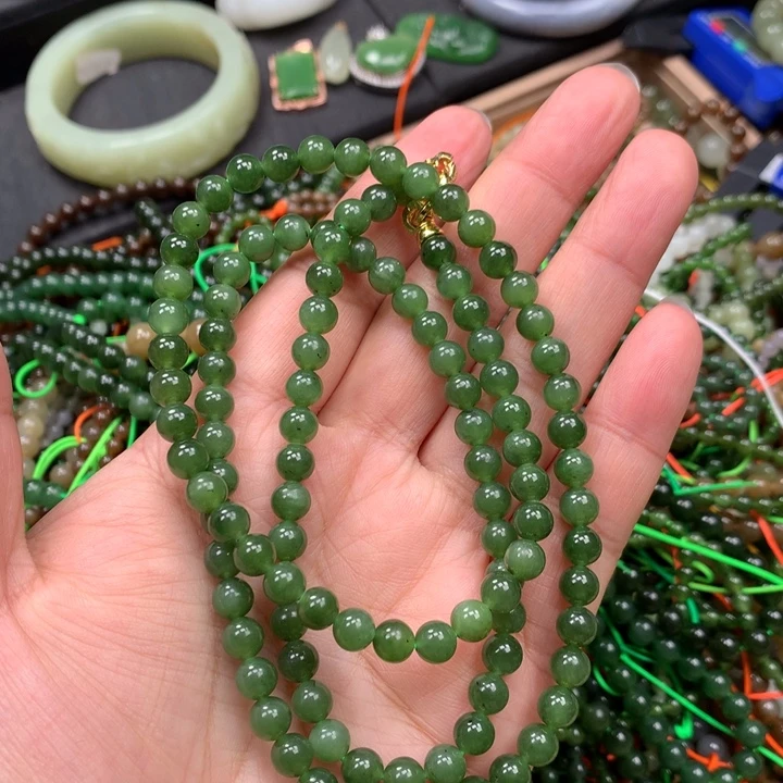 和田玉未镶嵌手链65