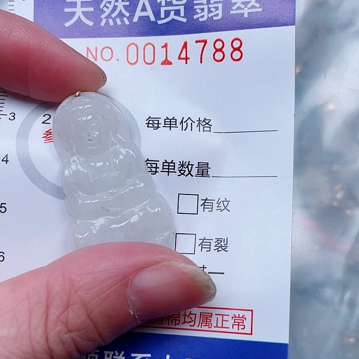 翡翠未镶嵌吊坠(赠链)