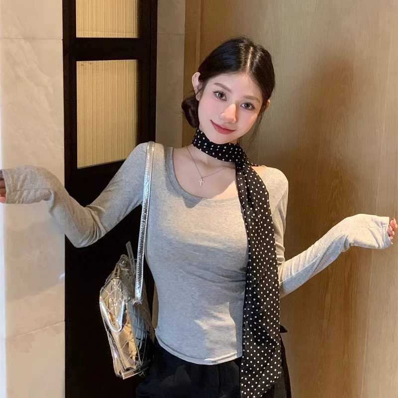 网红美式辣妹豹纹丝巾波点围巾女小众设计感腰带领巾时尚长条围脖