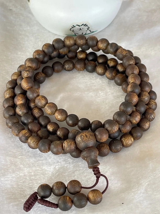 沉香卡6圆珠99沉多圈17克项链