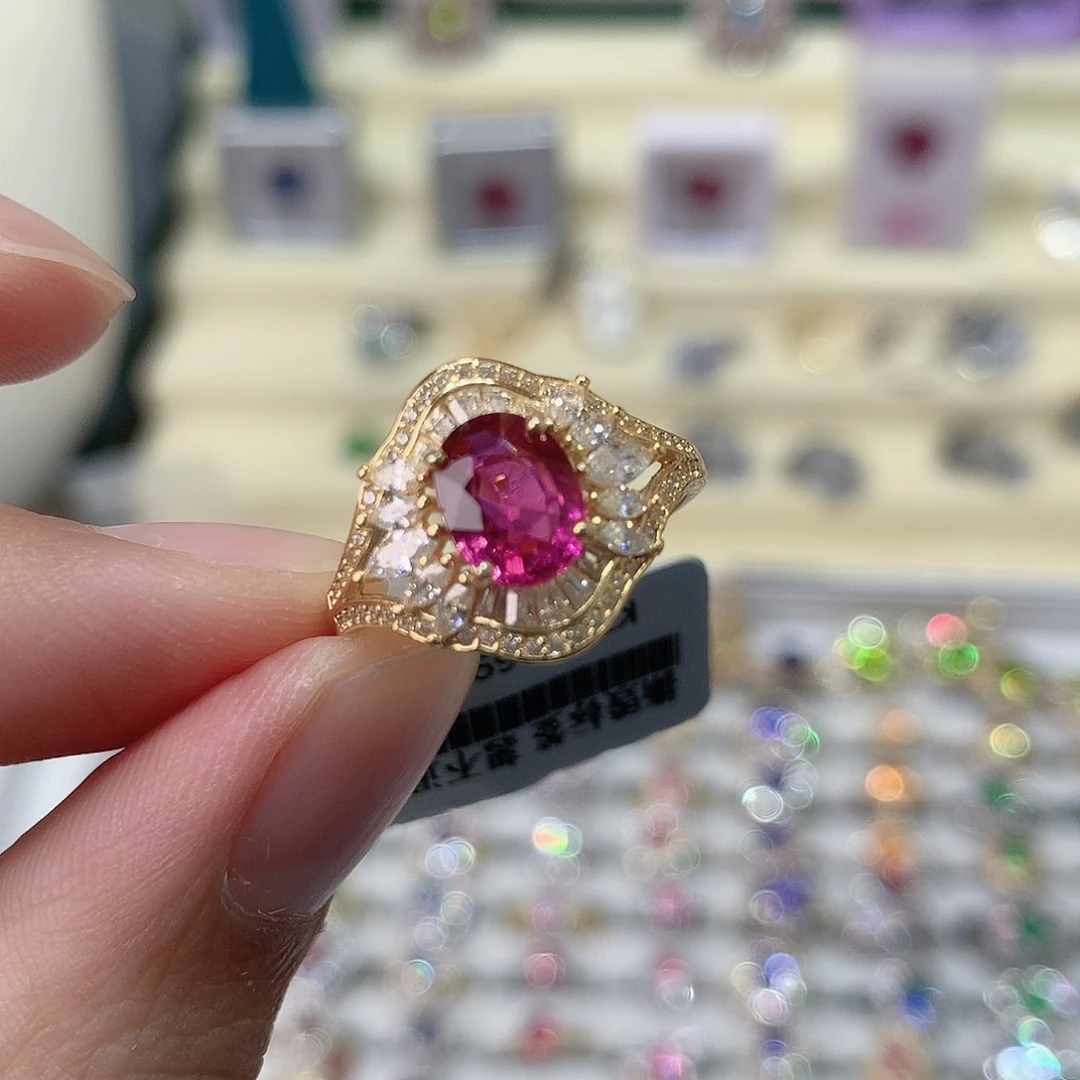 碧玺戒指戒指银S925镶嵌