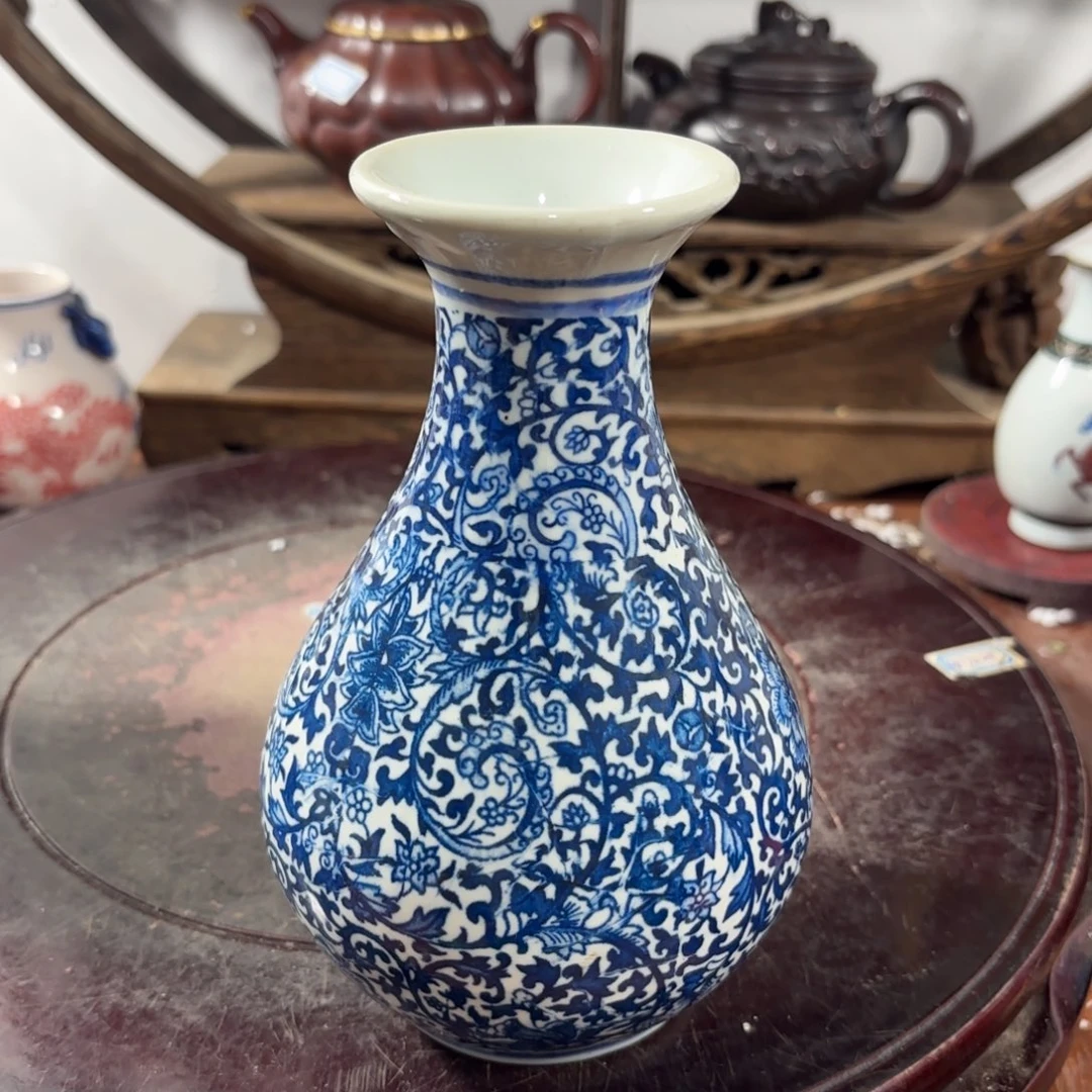 山***竹陶摆件青花花瓶一个！！！！