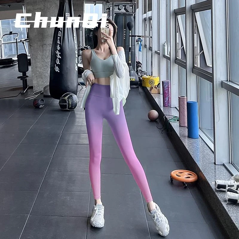 维多利亚紧身健身裤女翘臀高腰蜜桃提臀跑步运动显瘦弹力瑜珈裤