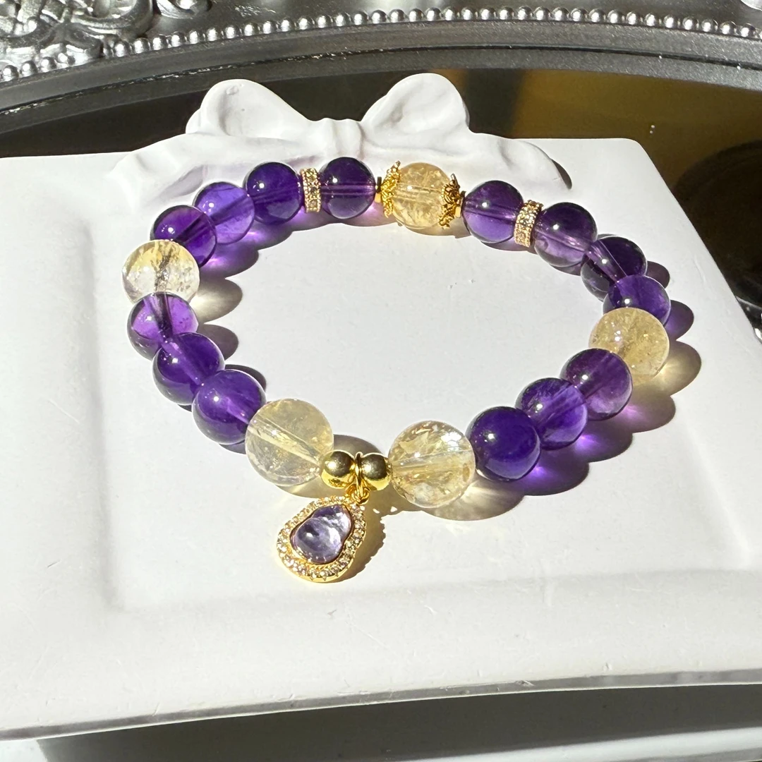 【九紫开运】原创设计乌拉圭紫水925银配