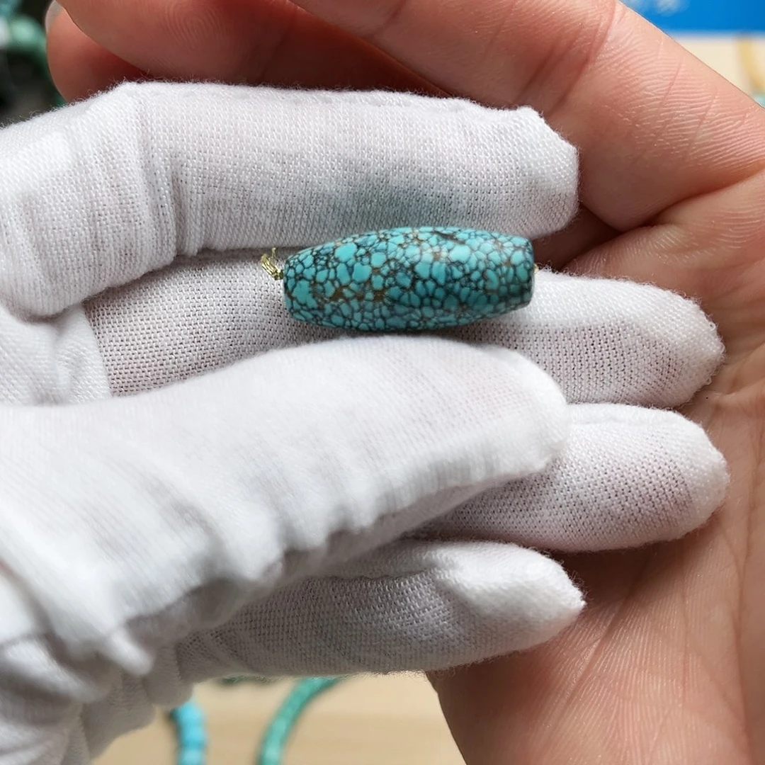 绿松石桶珠未镶嵌