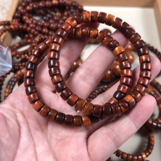 9***8黄花梨/降香黄檀药片珠5*7