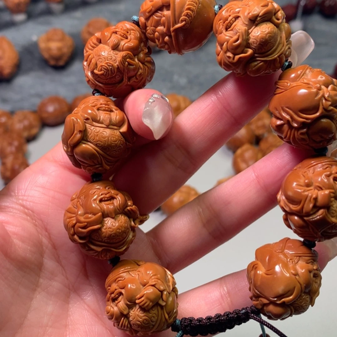 【闪购商品】橄榄核手串/手链光***源聚宝财神