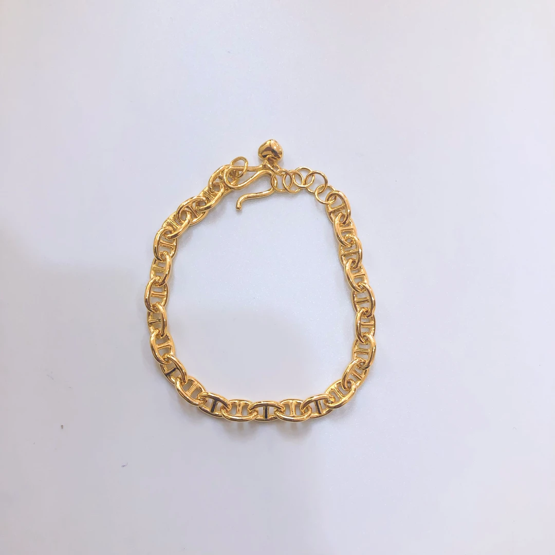 【猪鼻手链】足金999黄金工艺猪鼻时尚个性手链