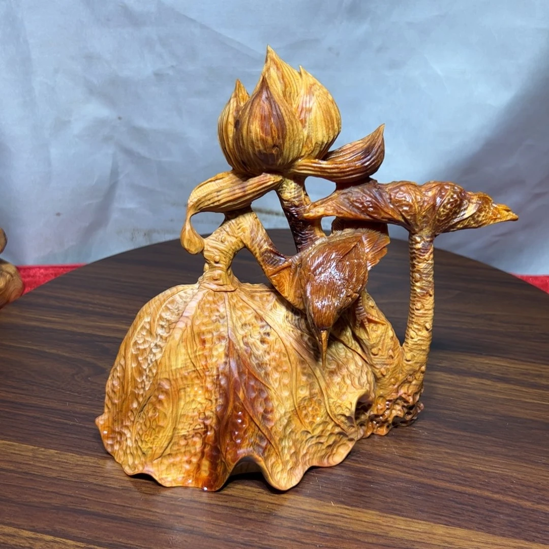 匆***月柏木（崖柏）崖柏手工雕刻和和美美