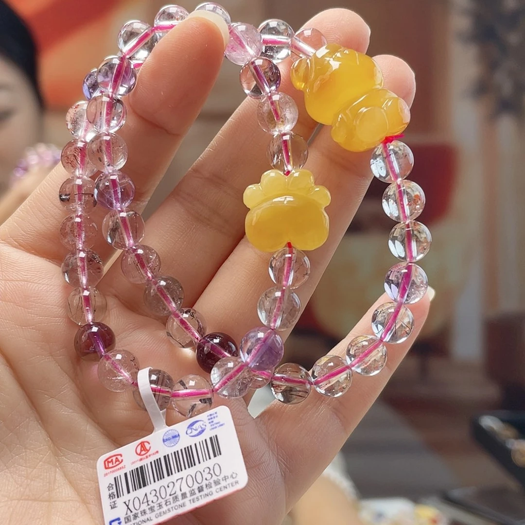 裸石琥珀未镶嵌蜜蜡手链