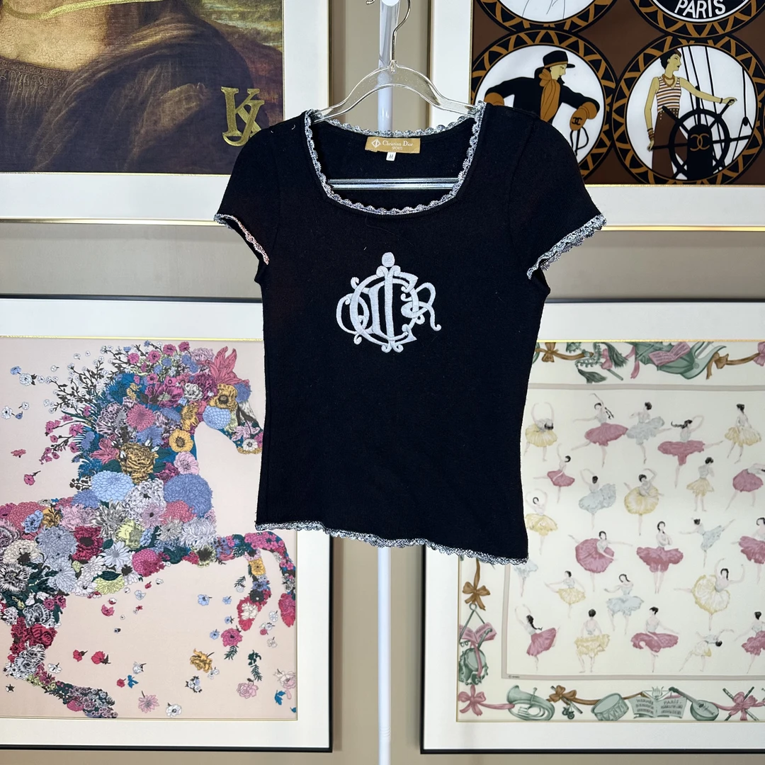 95新 DIOR/迪奥 logo刺绣短袖T恤/Fy3806