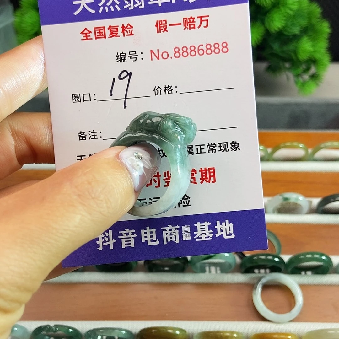 翡翠戒圈未镶嵌6888......