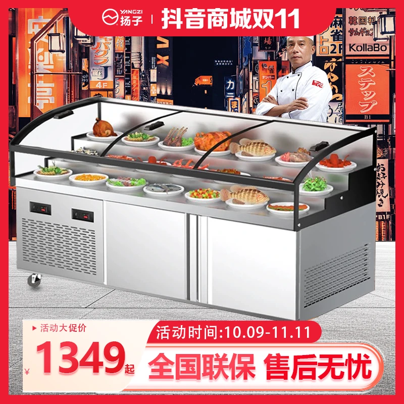 扬子凉菜熟食卤菜商用冷藏冷冻保鲜展示柜烧烤冰柜串串点菜柜