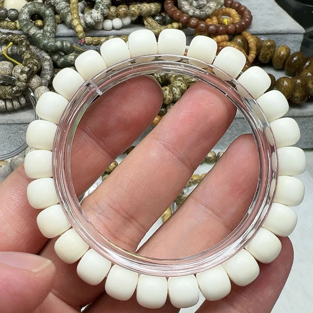 白玉菩提手串16骑士白菩提单圈0.9