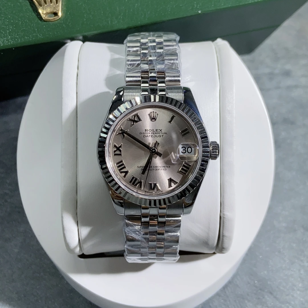 99新 Rolex/劳力士 日志系列/原盘/银罗马/女表时尚/178274/31mm