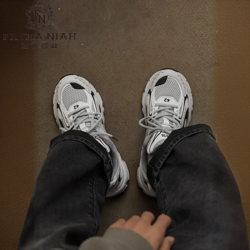 法莎尼亚新款高级感老爹鞋男款增高厚底潮鞋夏季款做夏季男款厚底