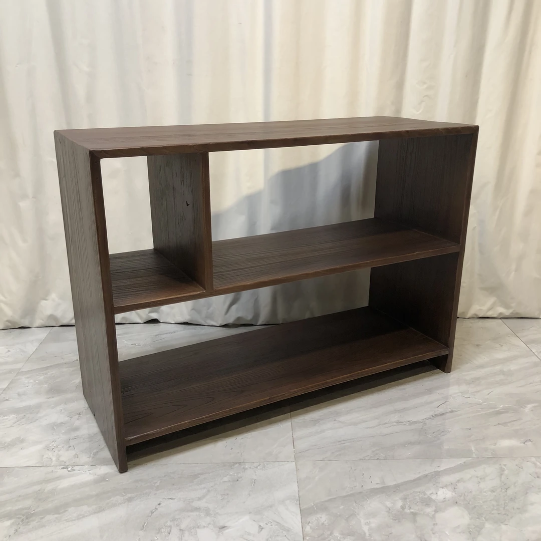 BORCH/博瑞奇老榆木二层多格镂空置物架边柜（09211）