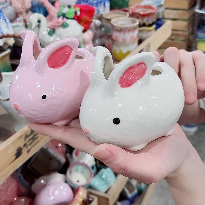 有孔.凑单10元陶瓷花盆发货！