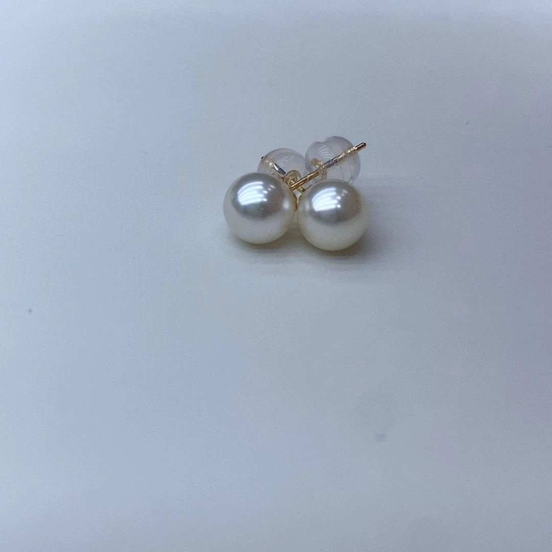 海水珍珠耳饰18K金镶嵌
