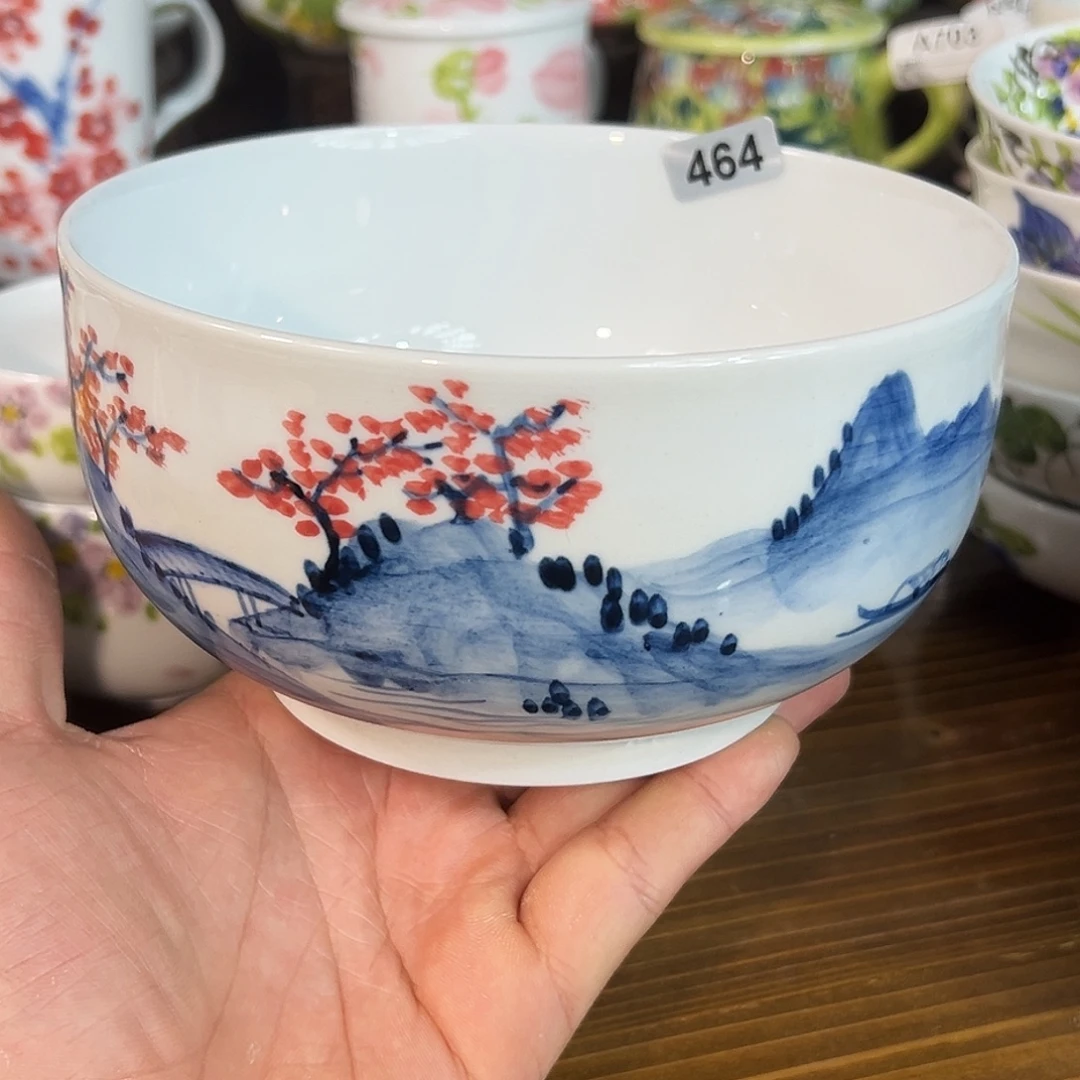 陶瓷景德镇高温釉下陶瓷6.6寸手工面碗