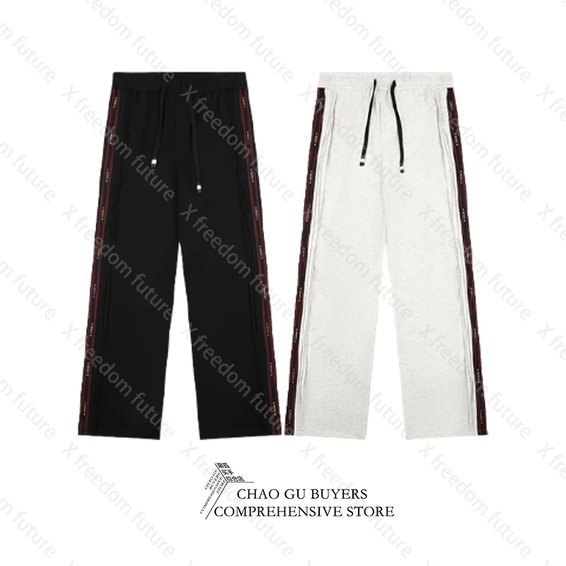 小众设计潮牌买手店男女同款“黑红”剪裁长裤72501