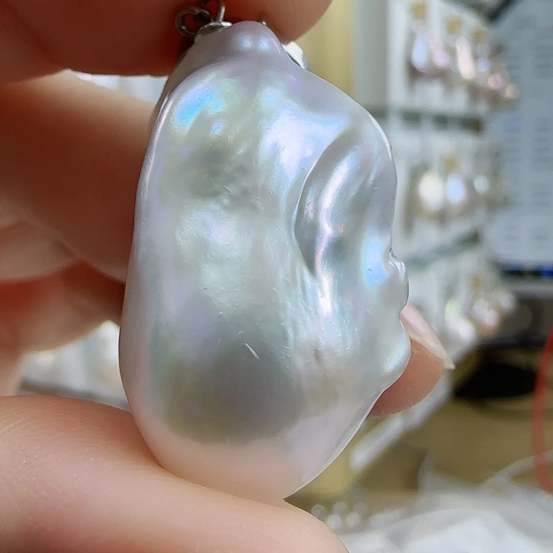 淡水珍珠吊坠（特价有瑕）银S925镶嵌