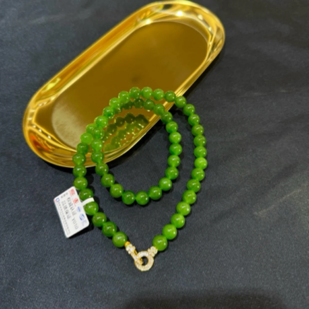 俄碧7坑老料 高冰色标级8mm典藏级 满色满绿