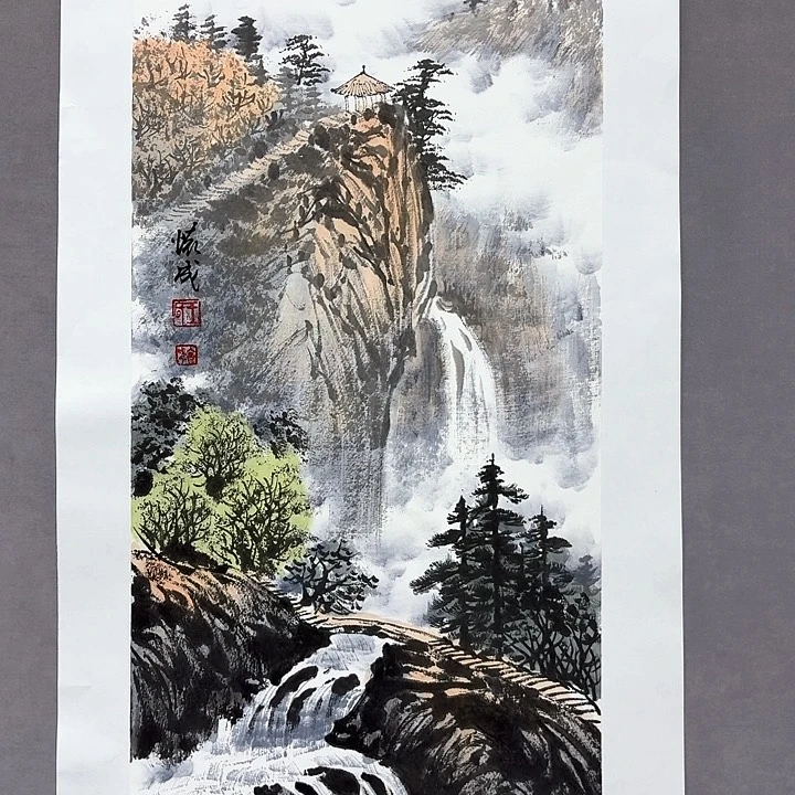 国画亲笔手绘放心去藏