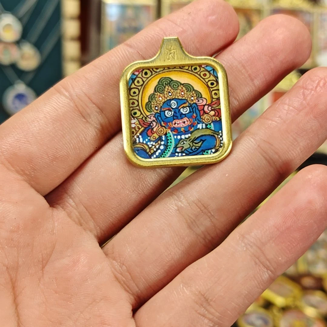 吊坠我****️纯手绘黑c唐卡