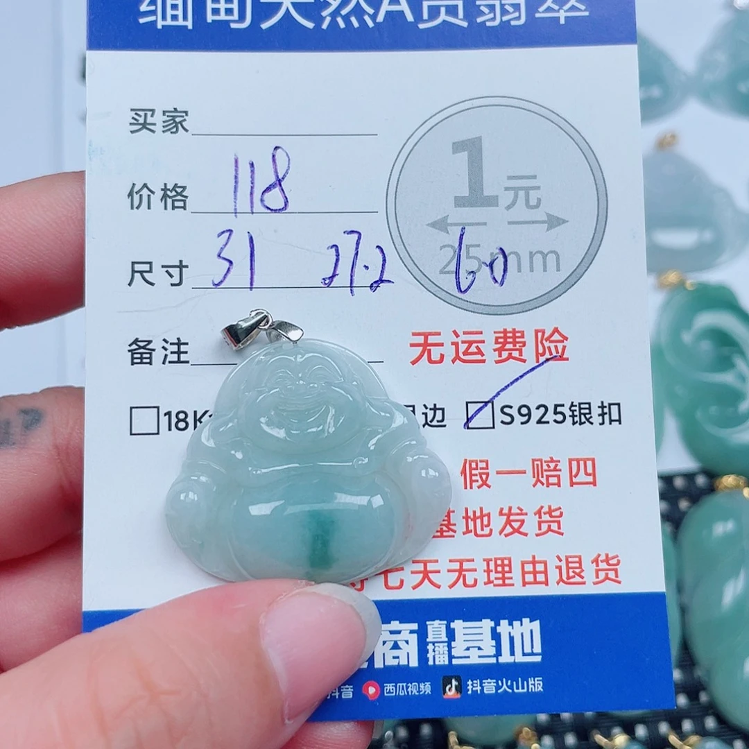 翡翠银S925镶嵌颈饰