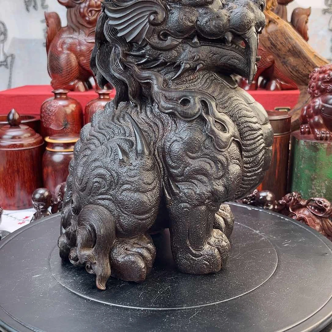 飞印度小叶紫檀貔貅摆件