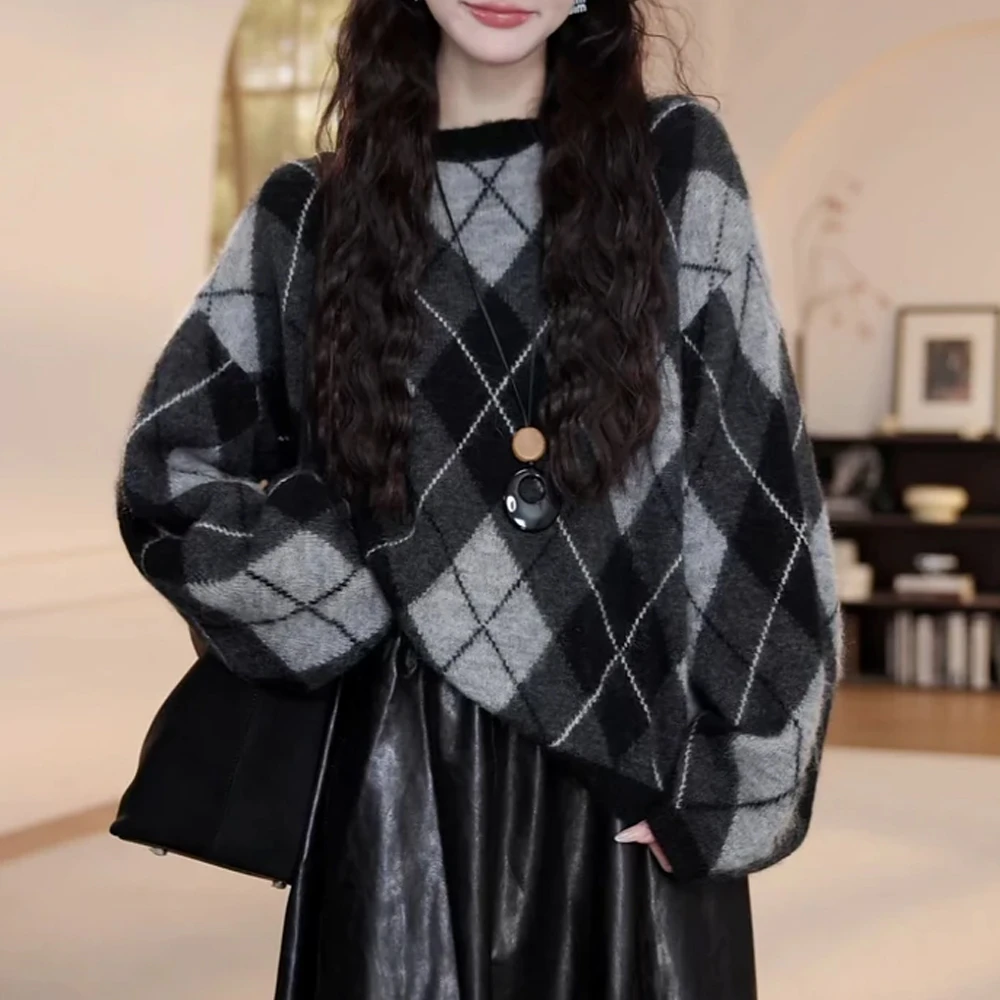 时尚长袖设计感长袖女2026秋季新款温柔显瘦气质甜美显瘦针织上衣