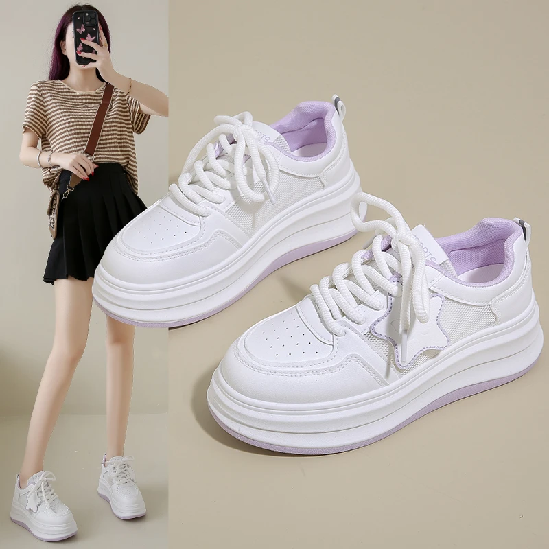 小白鞋2025春季新款女小个子网面百搭ins韩版简约休闲透气运动鞋