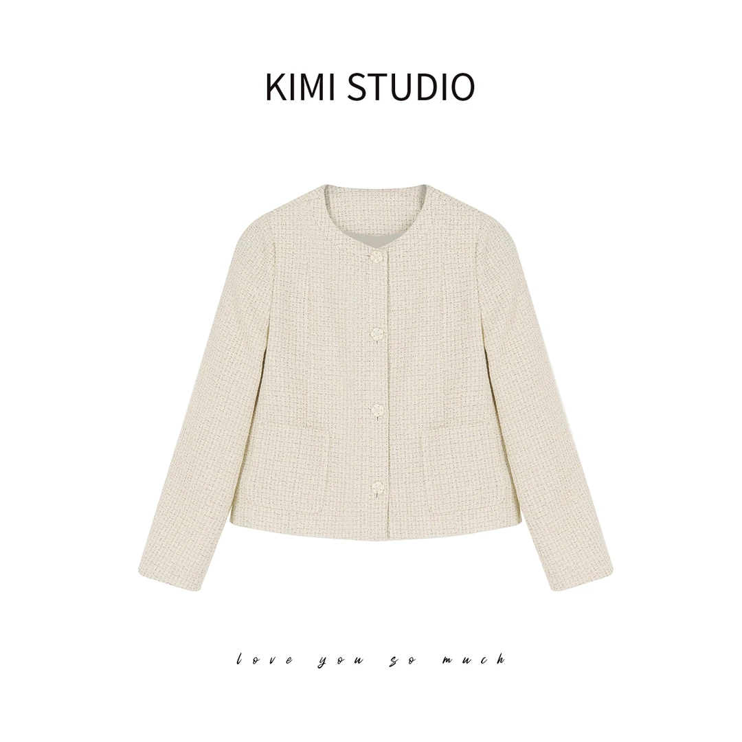 春夏精致风圆领小香风外套女花扣设计气质上衣SS24377