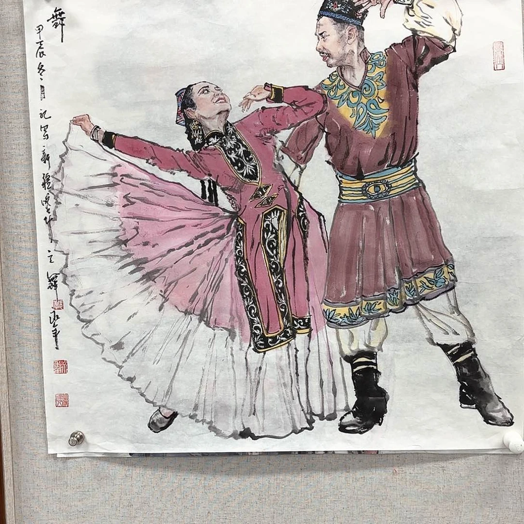 国画艺术家真人手绘