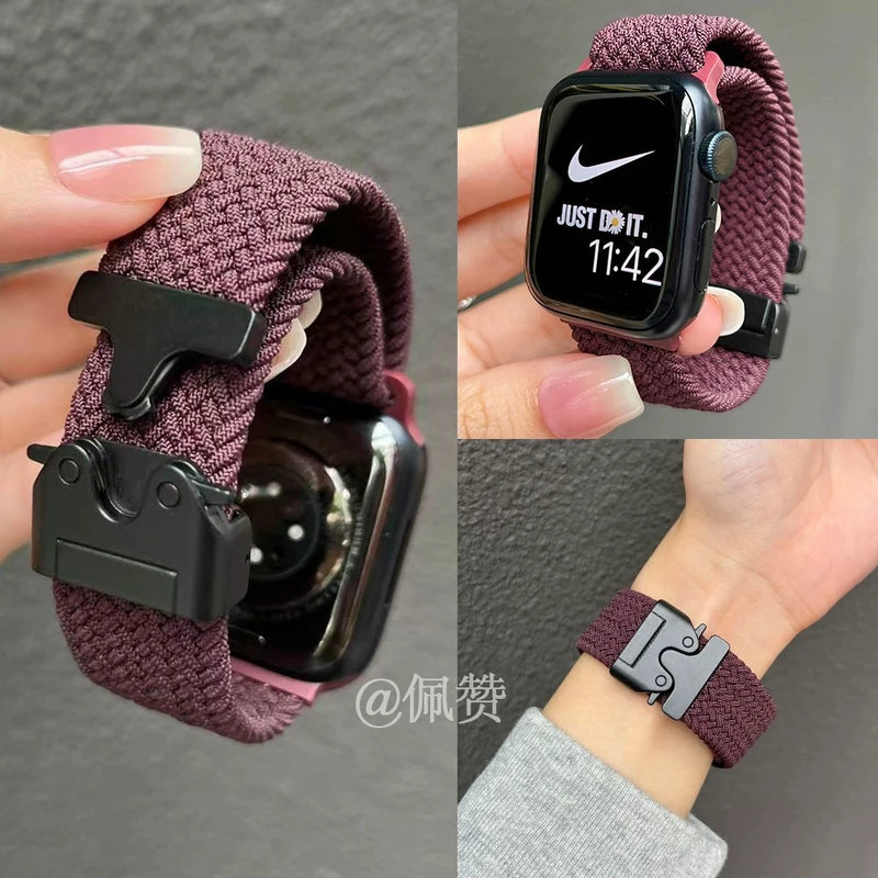 降落伞磁吸扣适用华为watchD2/D手表表带d2新款编织尼龙运动男女