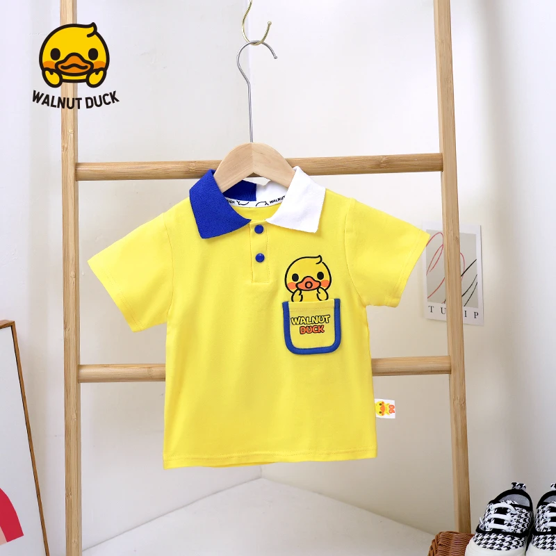 【青青专属】2025夏季新款儿童中性举手口袋鸭POLO衫5190
