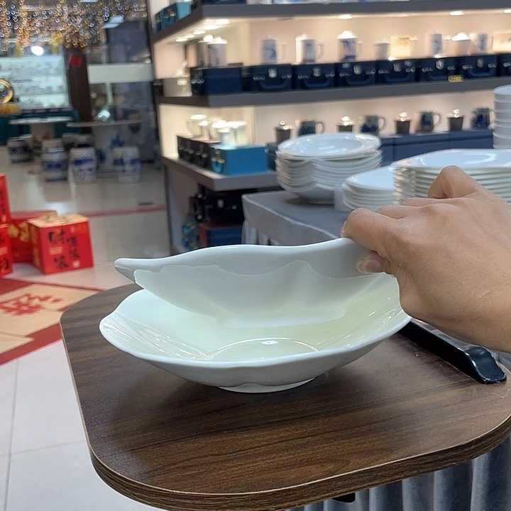 45%以上骨粉骨瓷2个菊花盘