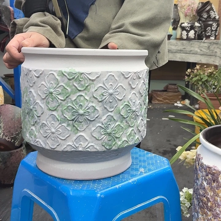 25×25 -粗陶花盆有孔-买买买