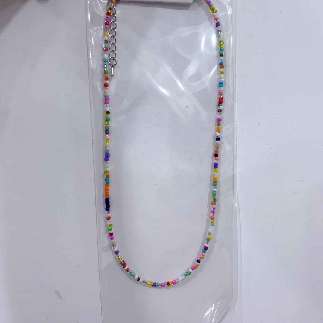 非金属布艺项链 H100彩色豆子项链