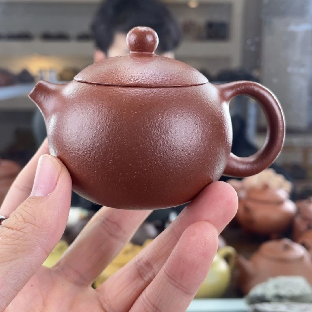 紫砂茶壶90cc红降坡茶壶
